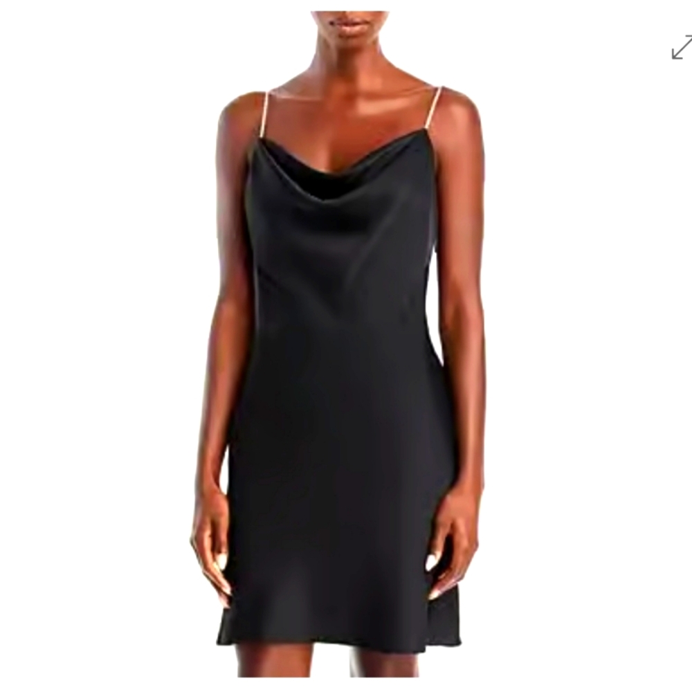 Aidan Satin Black Dress NWT Size 12